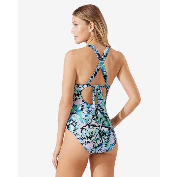 Tommy Bahama  Island Cays Monarch Reversible One-Piece Swimsuit Women's Size M - Picture 2 of 5